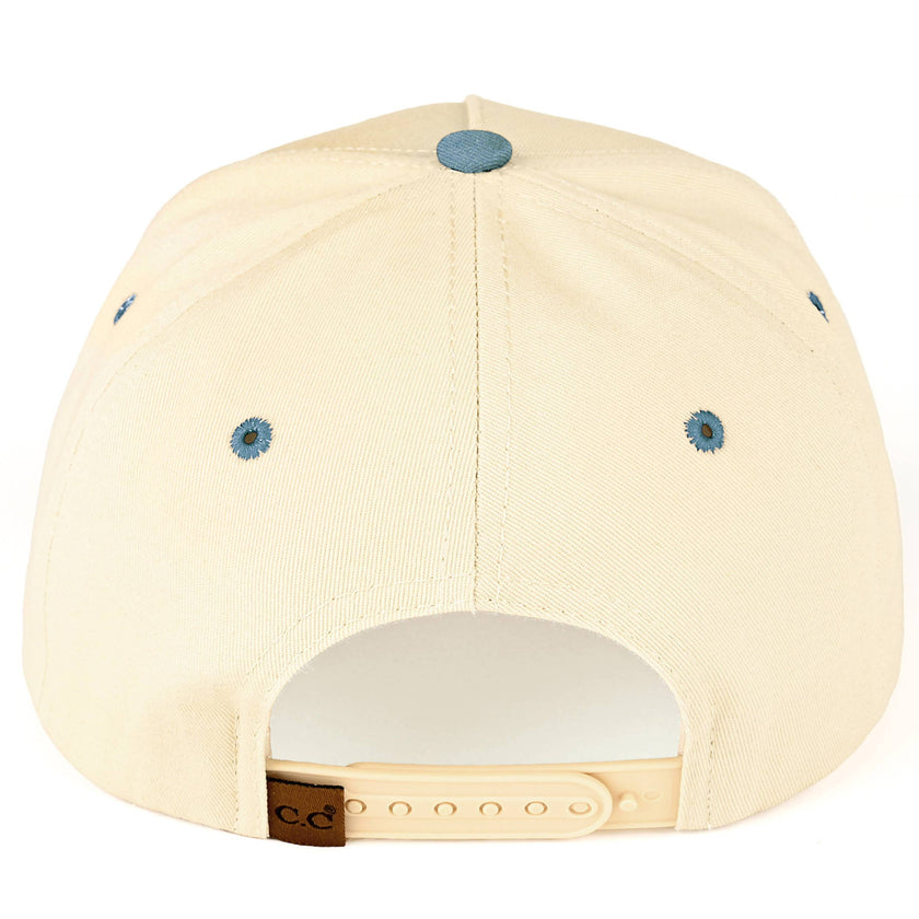 C.C BLESSED Letter Embroidered Two Tone Trucker Hat Cap