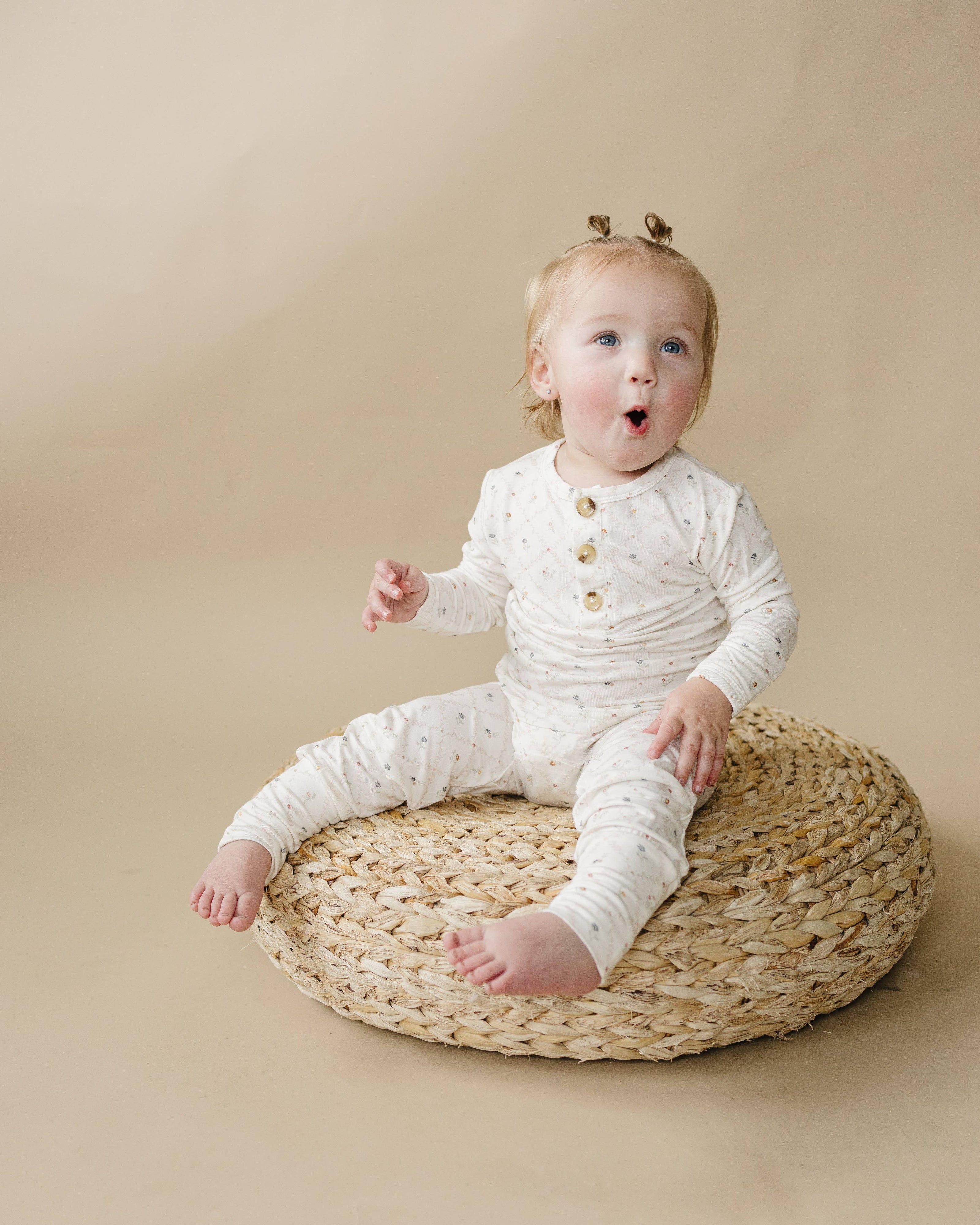 Vintage Blooms Floral Henley Bamboo Jammies