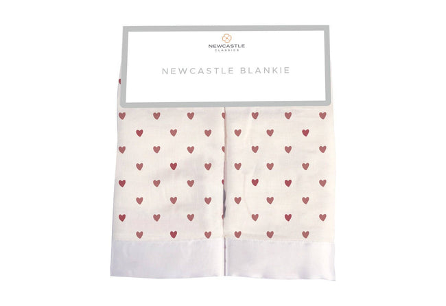 Two Hearts Muslin Security Baby Blankie