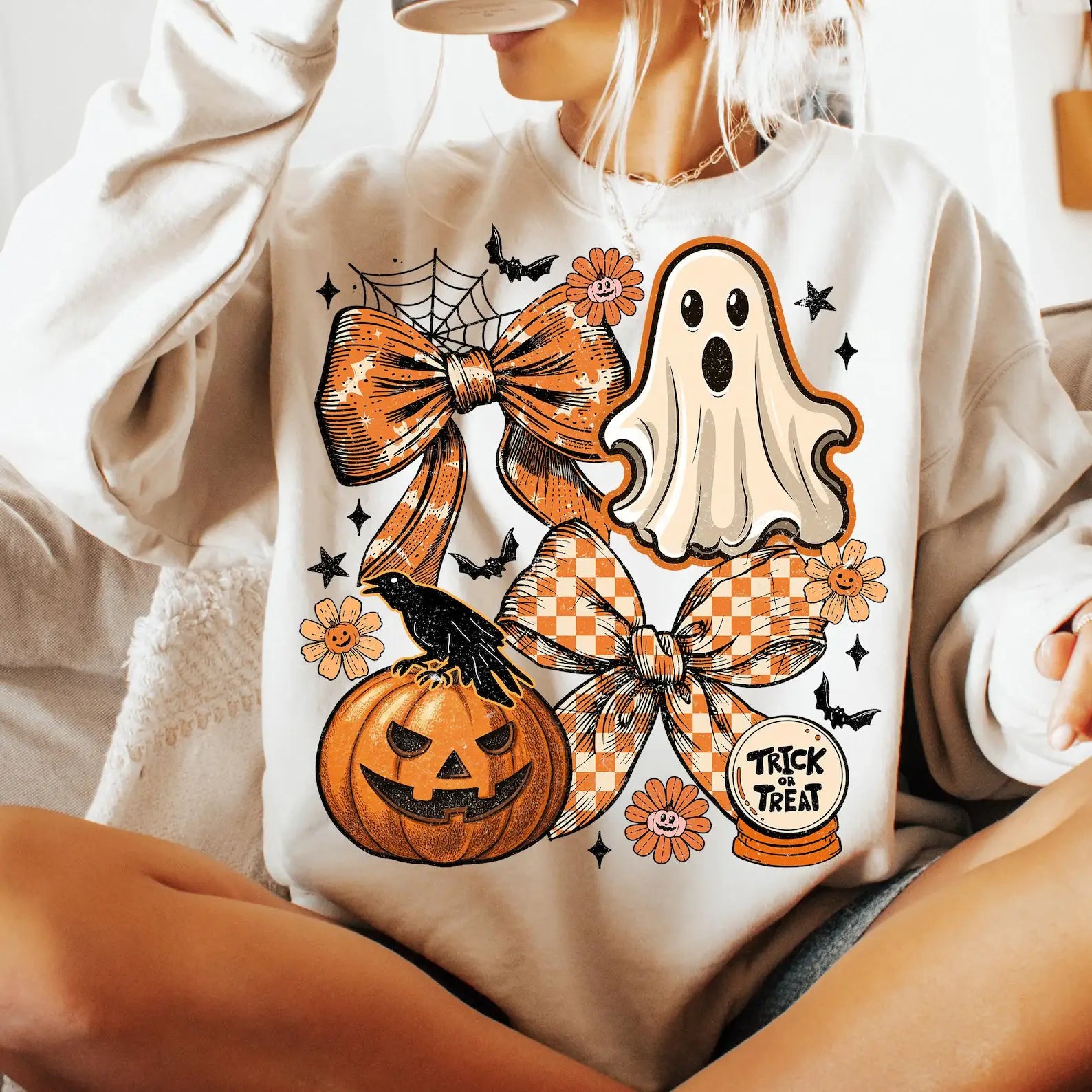 Vintage Halloween Bow Tee
