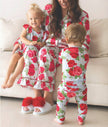 Blue Gingham + Red Rose Jammie Romper