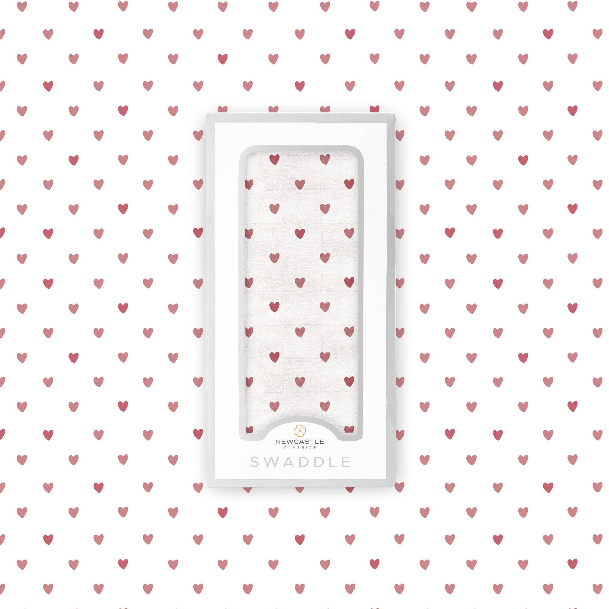 Two Hearts Muslin Swaddle