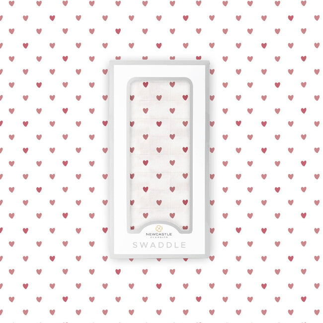 Two Hearts Muslin Swaddle