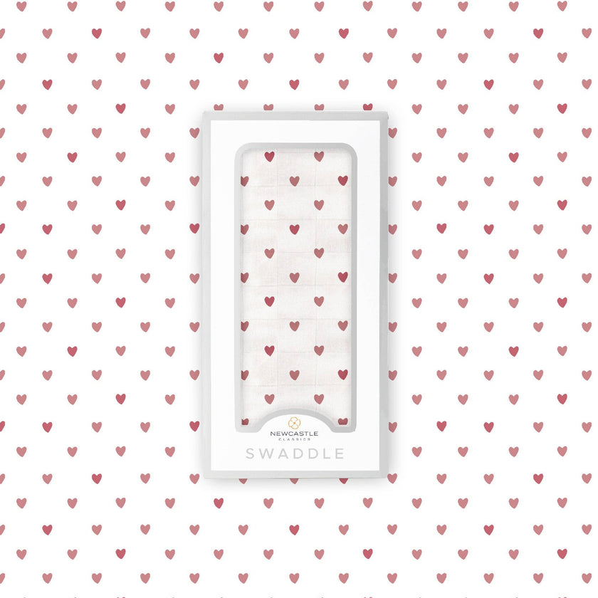Two Hearts Muslin Swaddle