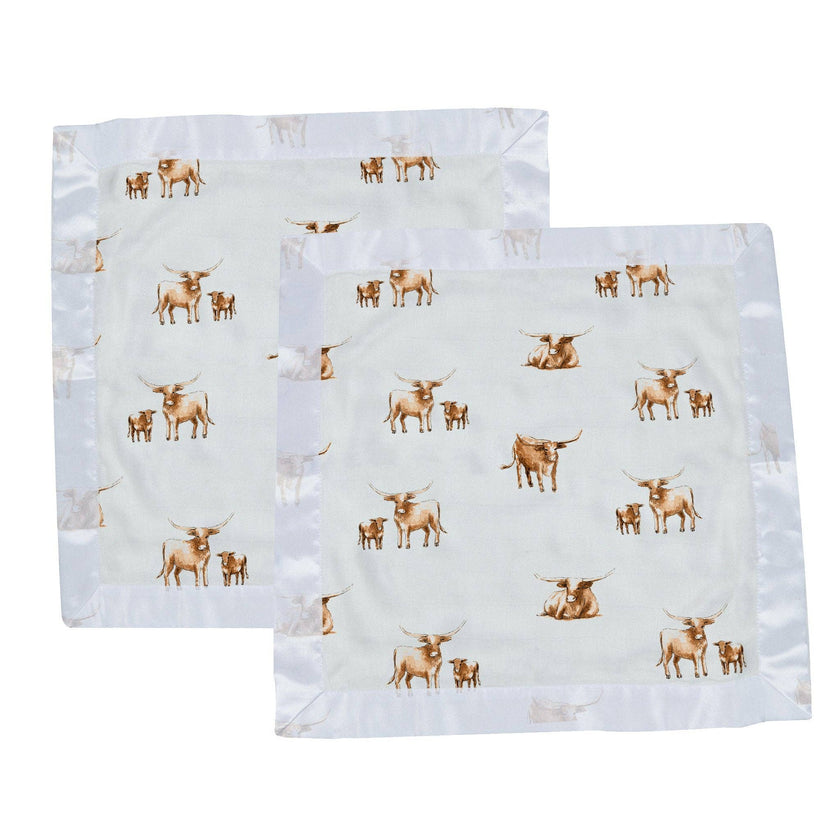 Longhorn Muslin Security Baby Blankie