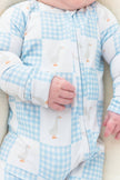Goose Checker Zipper Romper